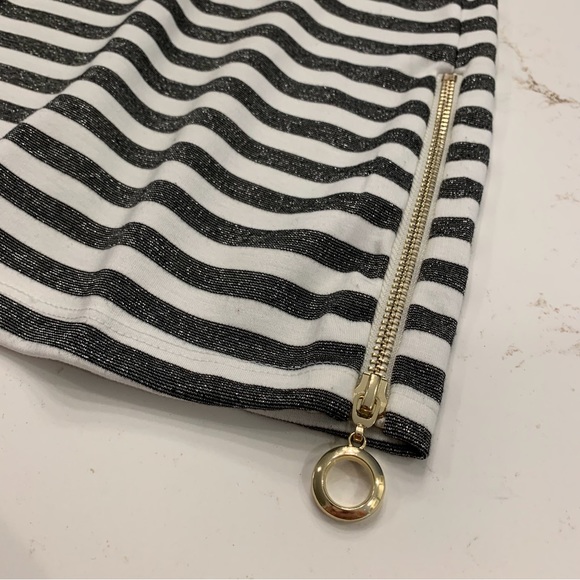 Brooke Shields Timeless Short Sleeve Metallic Striped Blouse Woman’s Size XL - Picture 4 of 11